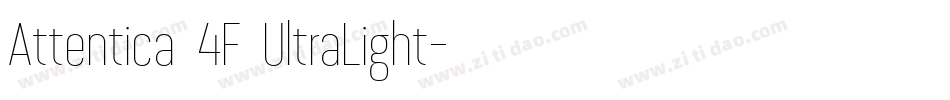 Attentica 4F UltraLight字体转换